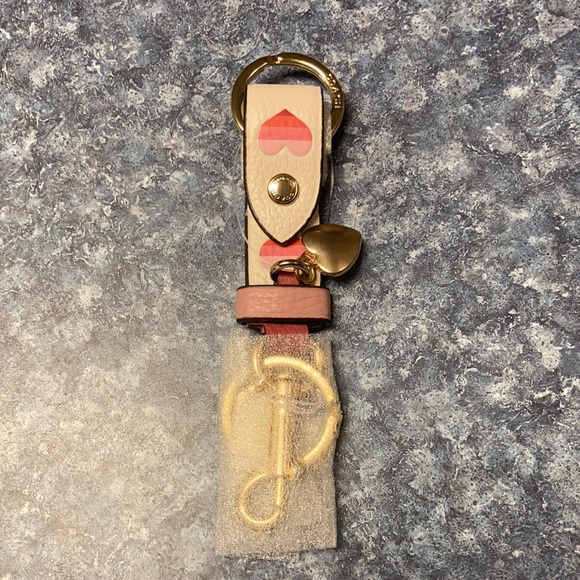 Coach Accessories Coach Trigger Snap Bag Charmkey Chain With Heart